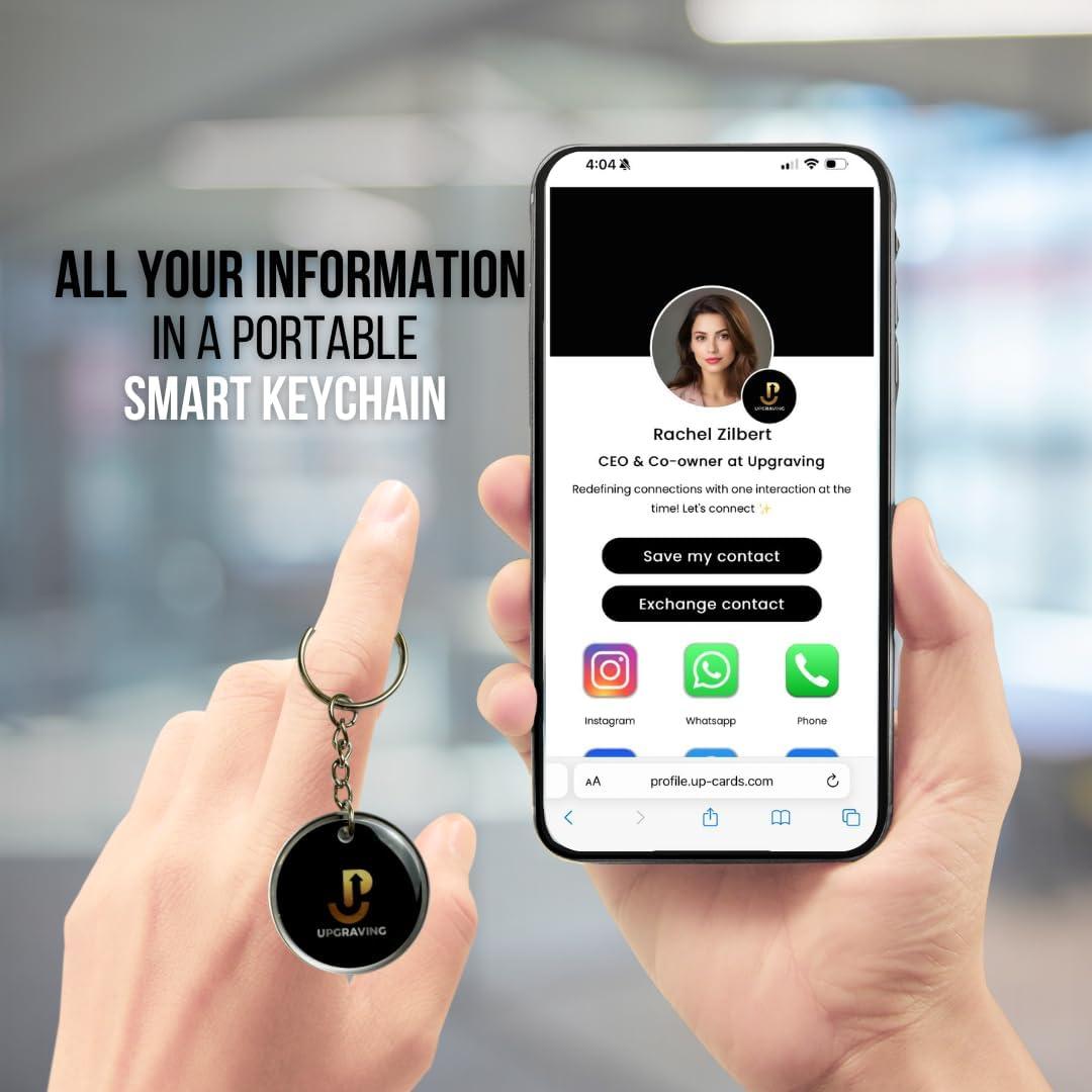 Llave Inteligente Digital NFC Upgraving - Tarjeta de Negocios Personalizada