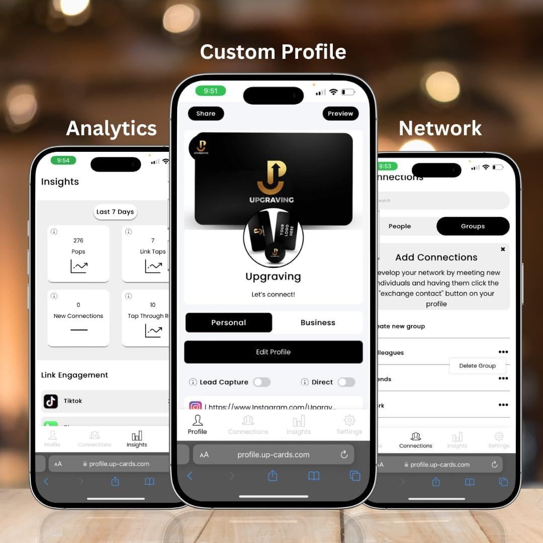 Llave Inteligente Digital NFC Upgraving - Tarjeta de Negocios Personalizada