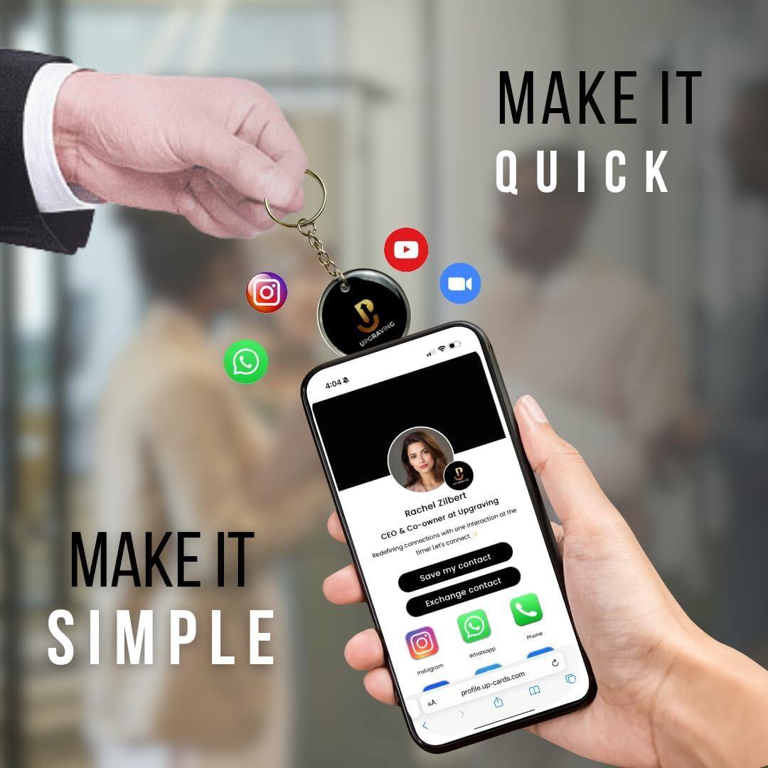 Llave Inteligente Digital NFC Upgraving - Tarjeta de Negocios Personalizada