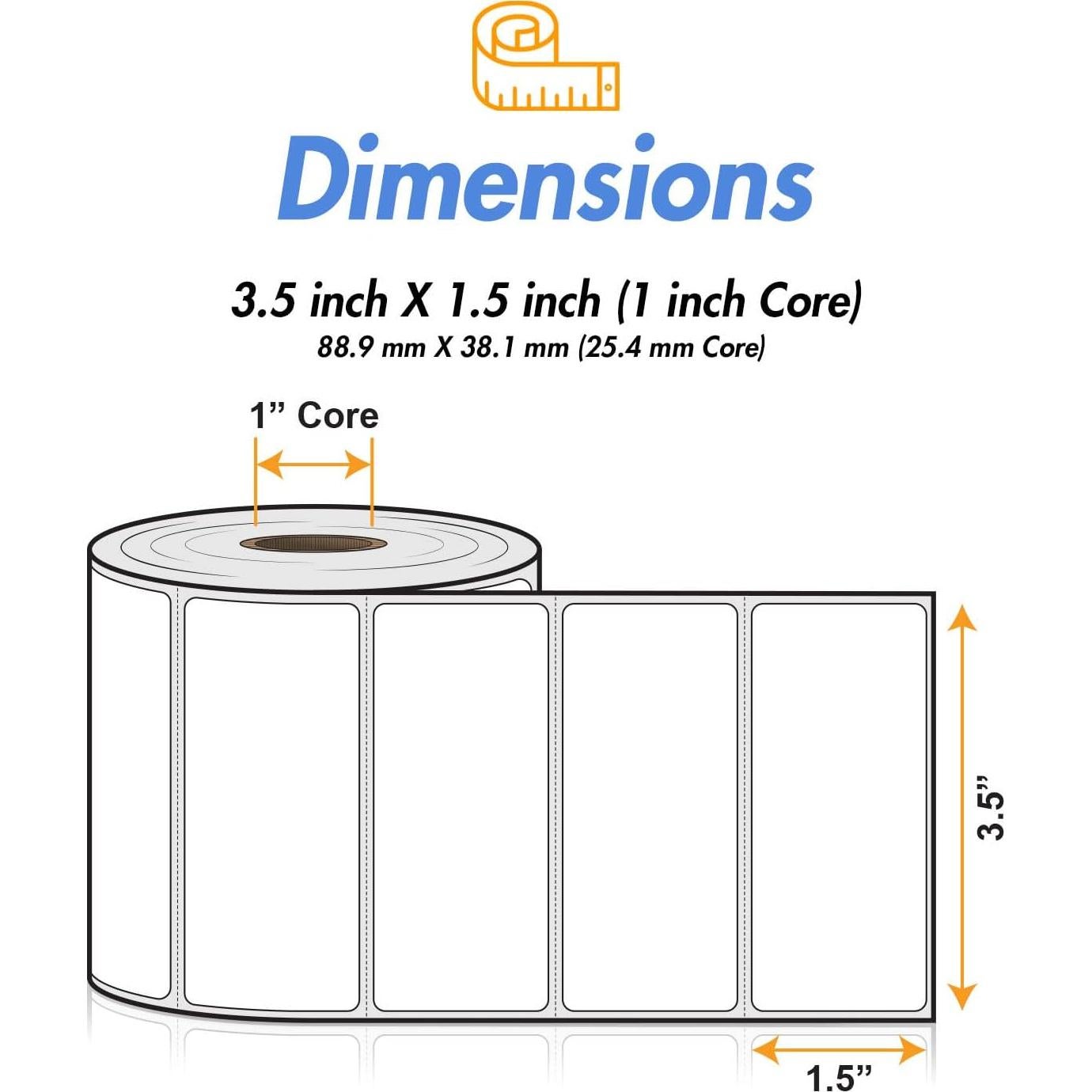 Etiquetas Térmicas Adhesivas OfficeSmartLabels 88.9x38.1mm - 20 Rollos