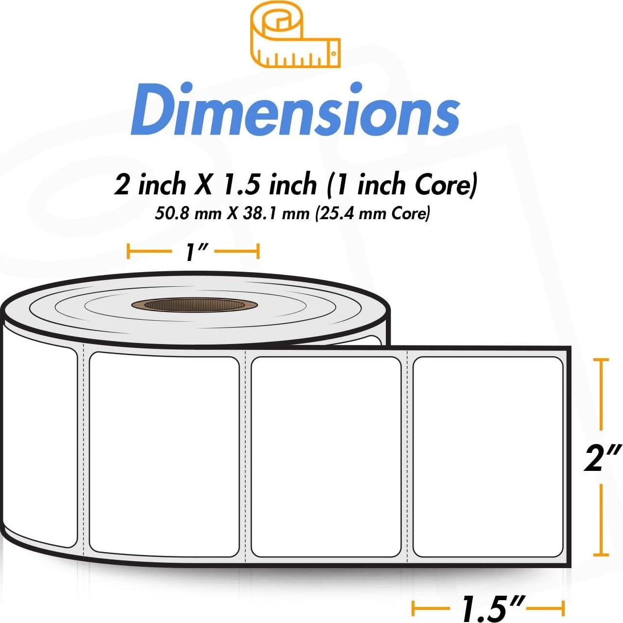 Etiquetas Térmicas Directas OfficeSmartLabels 50.8x38.1mm 4 Rollos