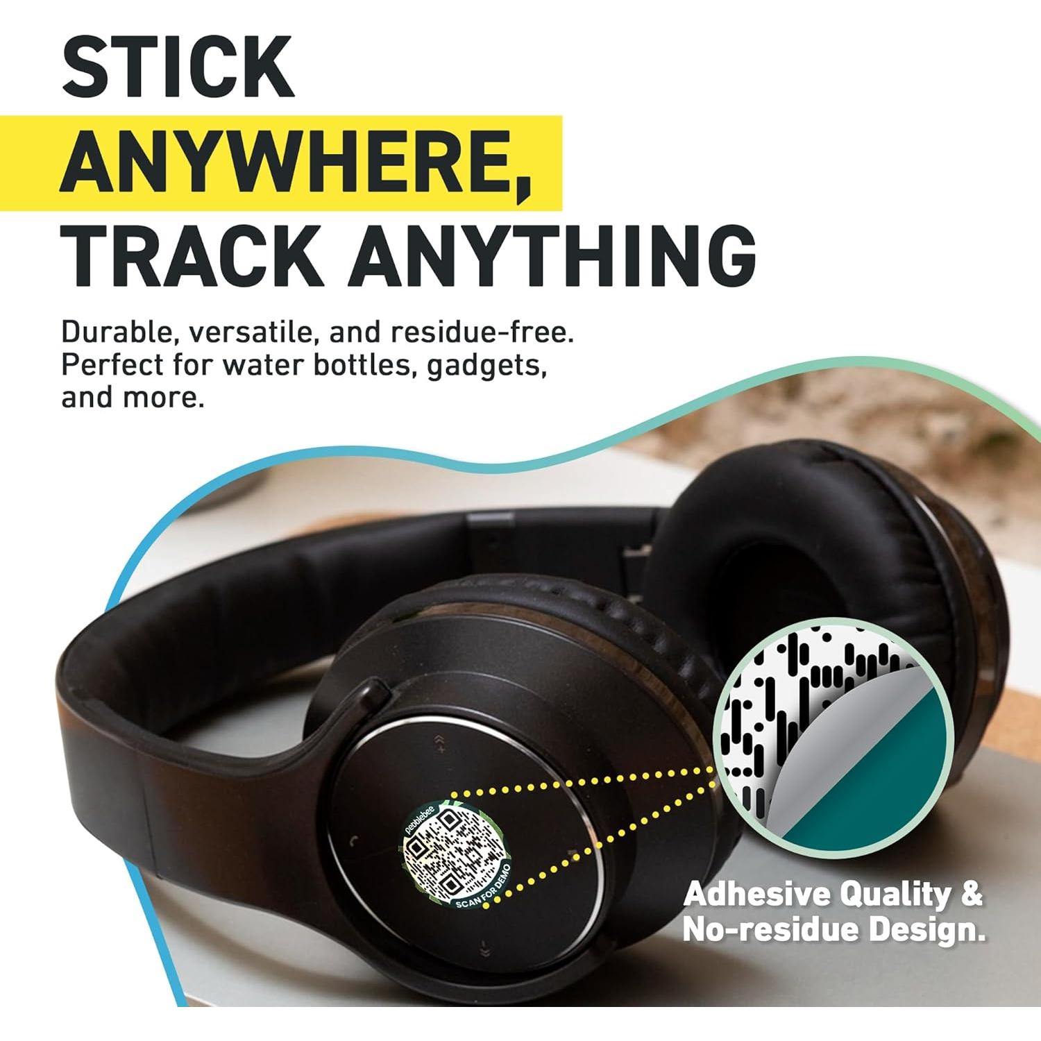 Etiqueta Pebblebee Link - Rastreador QR Compacto y Duradero