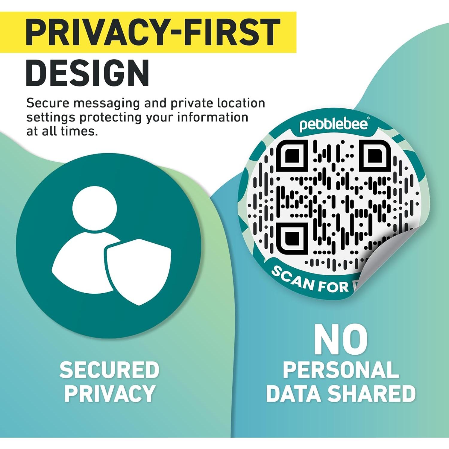 Etiqueta Pebblebee Link - Rastreador QR Compacto y Duradero
