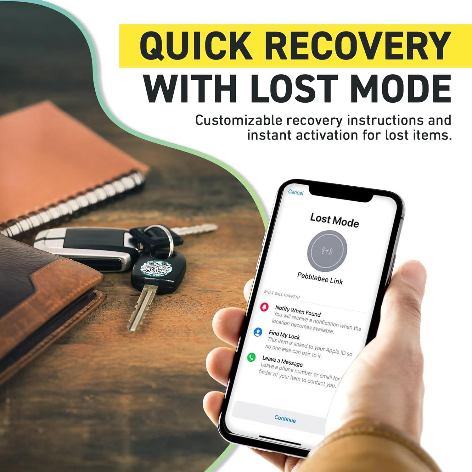 Etiqueta Pebblebee Link - Rastreador QR Compacto y Duradero