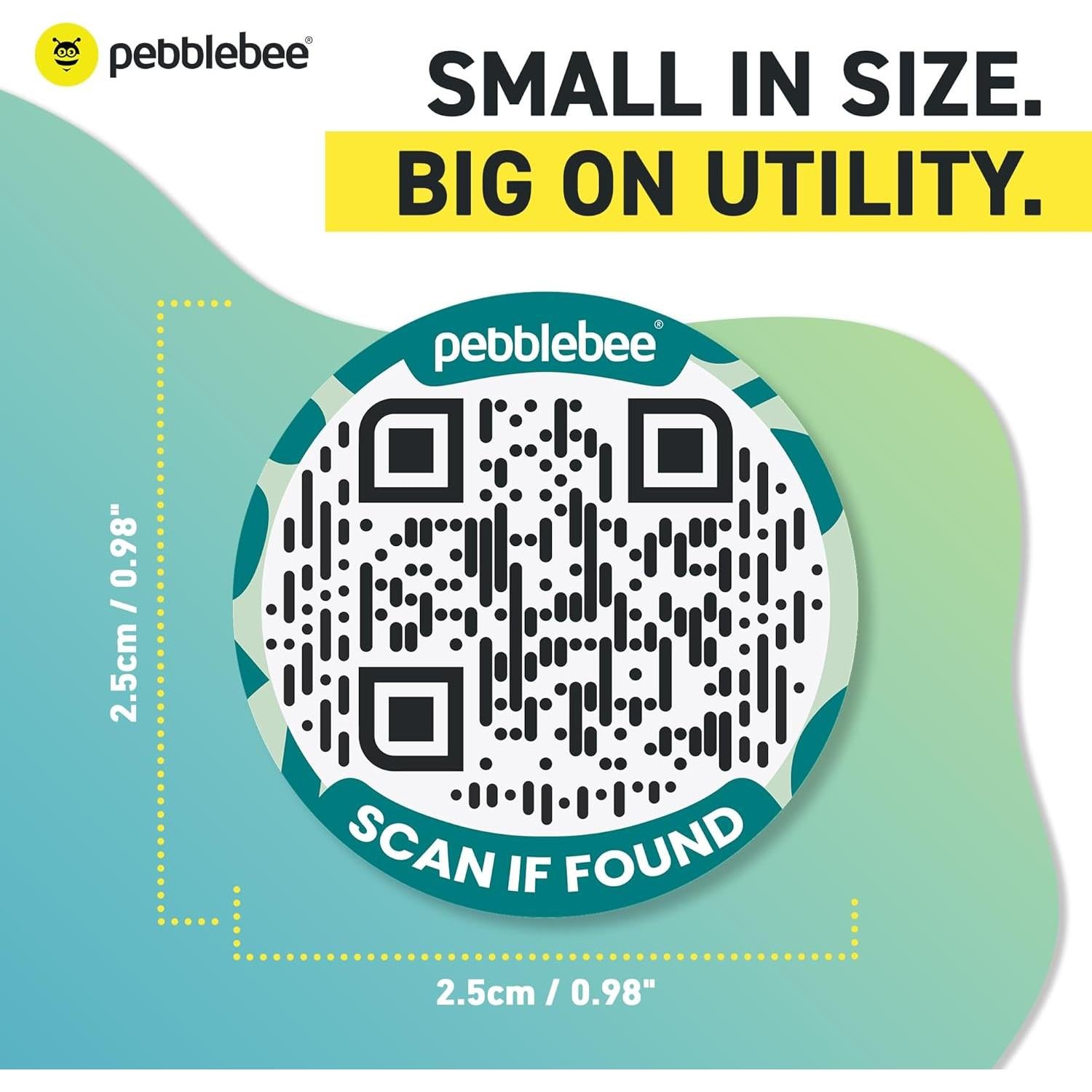 Etiqueta Pebblebee Link - Rastreador QR Compacto y Duradero