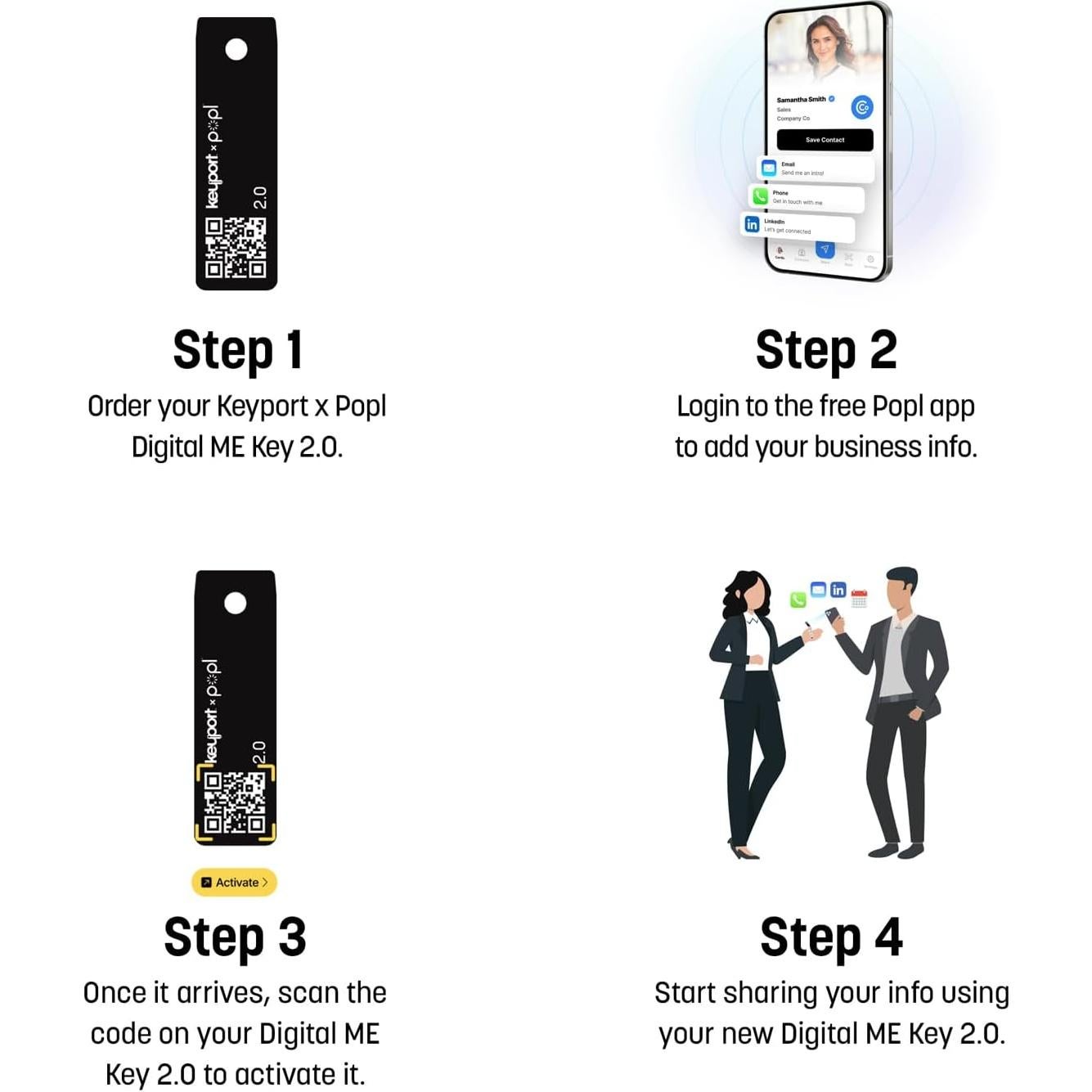 Tarjeta Digital ME Key 2.0 Keyport - NFC y QR para Networking