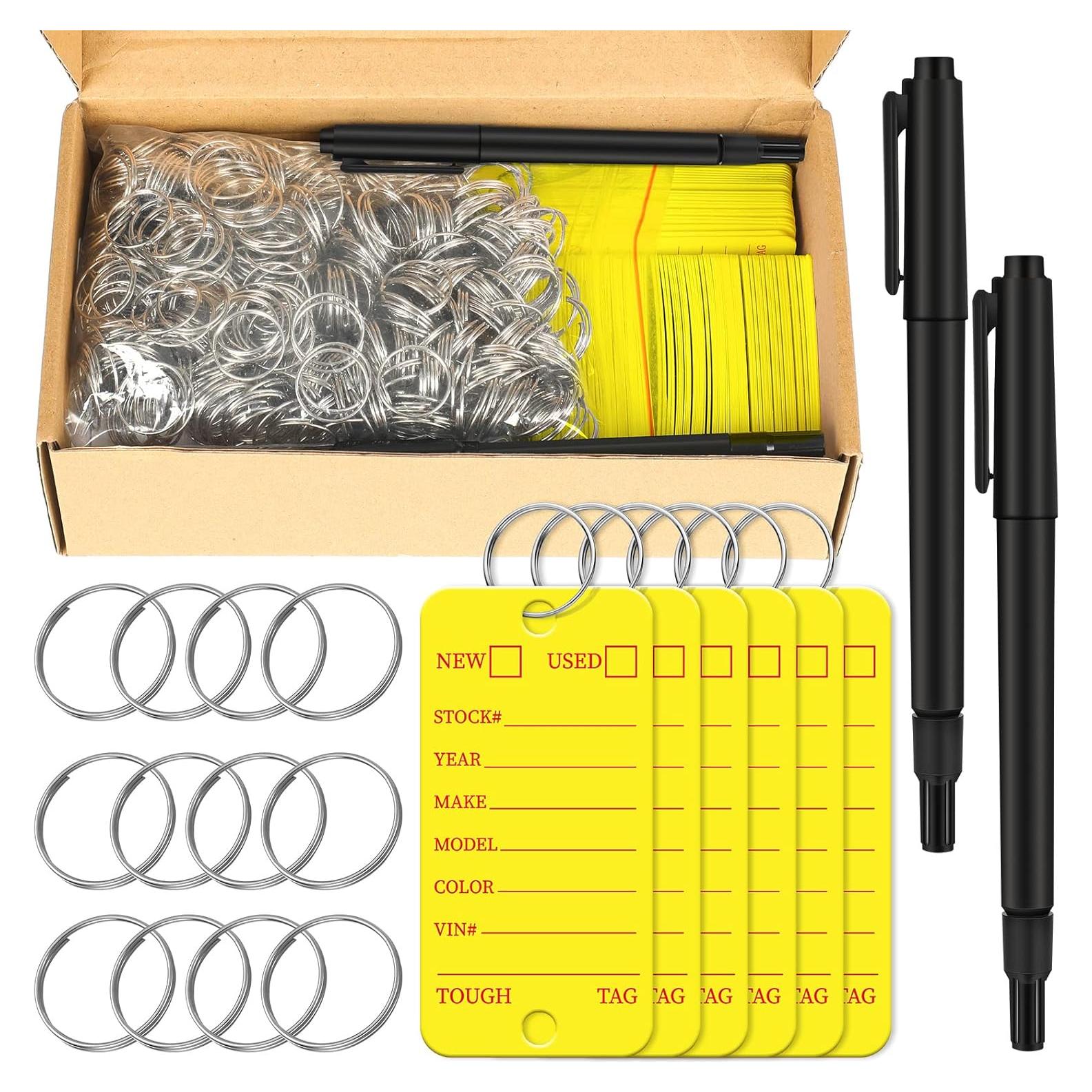 Etiquetas de Llave Yexiya 500 Pcs Plástico Amarillo