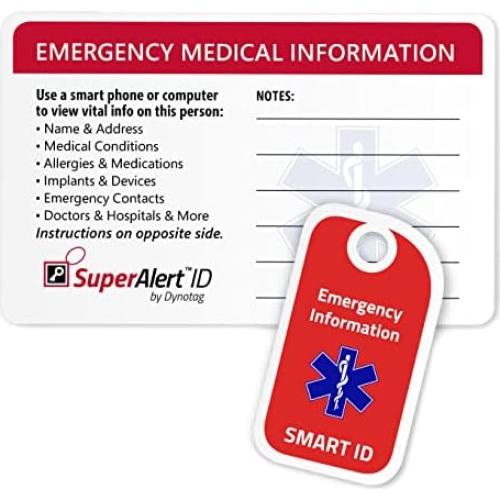 Dynotag SuperAlert ID Médico Inteligente con Suscripción Vitalicia