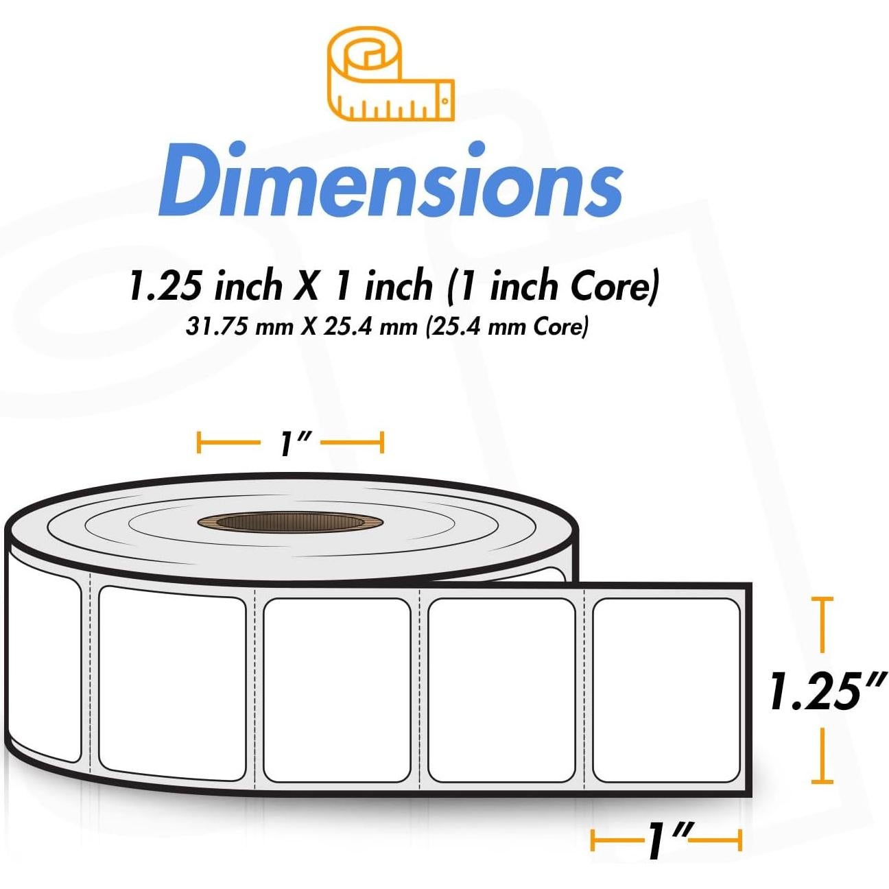 Etiquetas Térmicas OfficeSmart 31.75x25.4mm - 4 Rollos