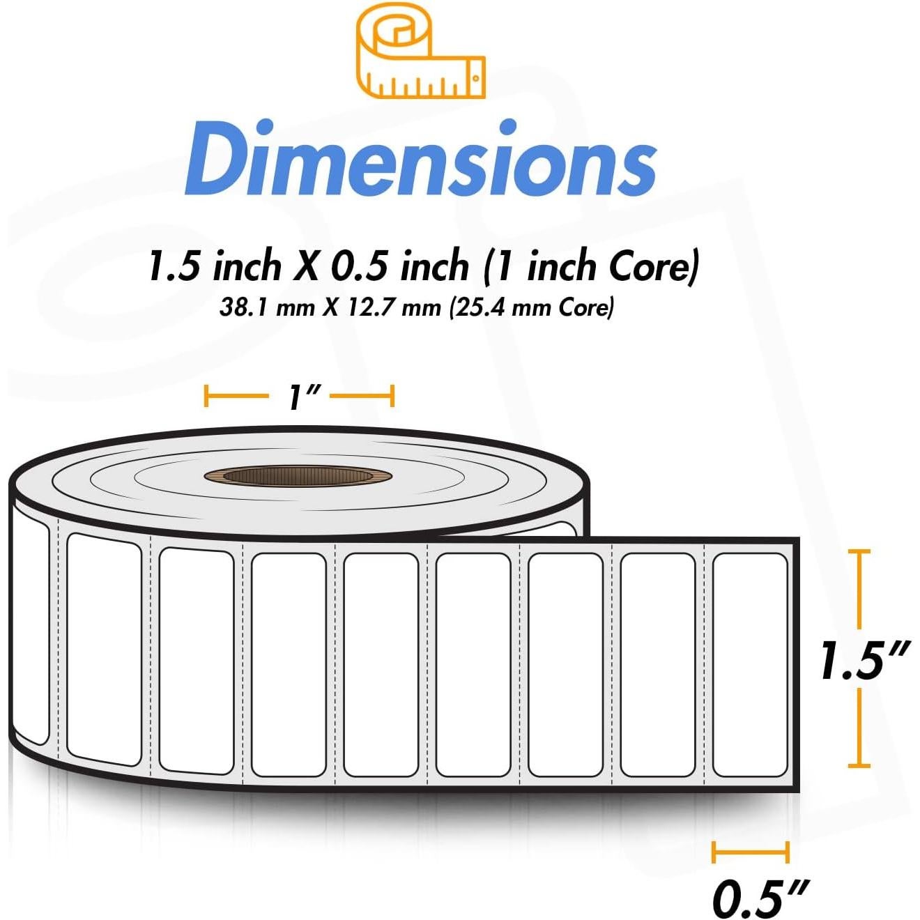 Etiquetas Térmicas Directas OfficeSmartLabels 1.5x0.5" 50 Rollos