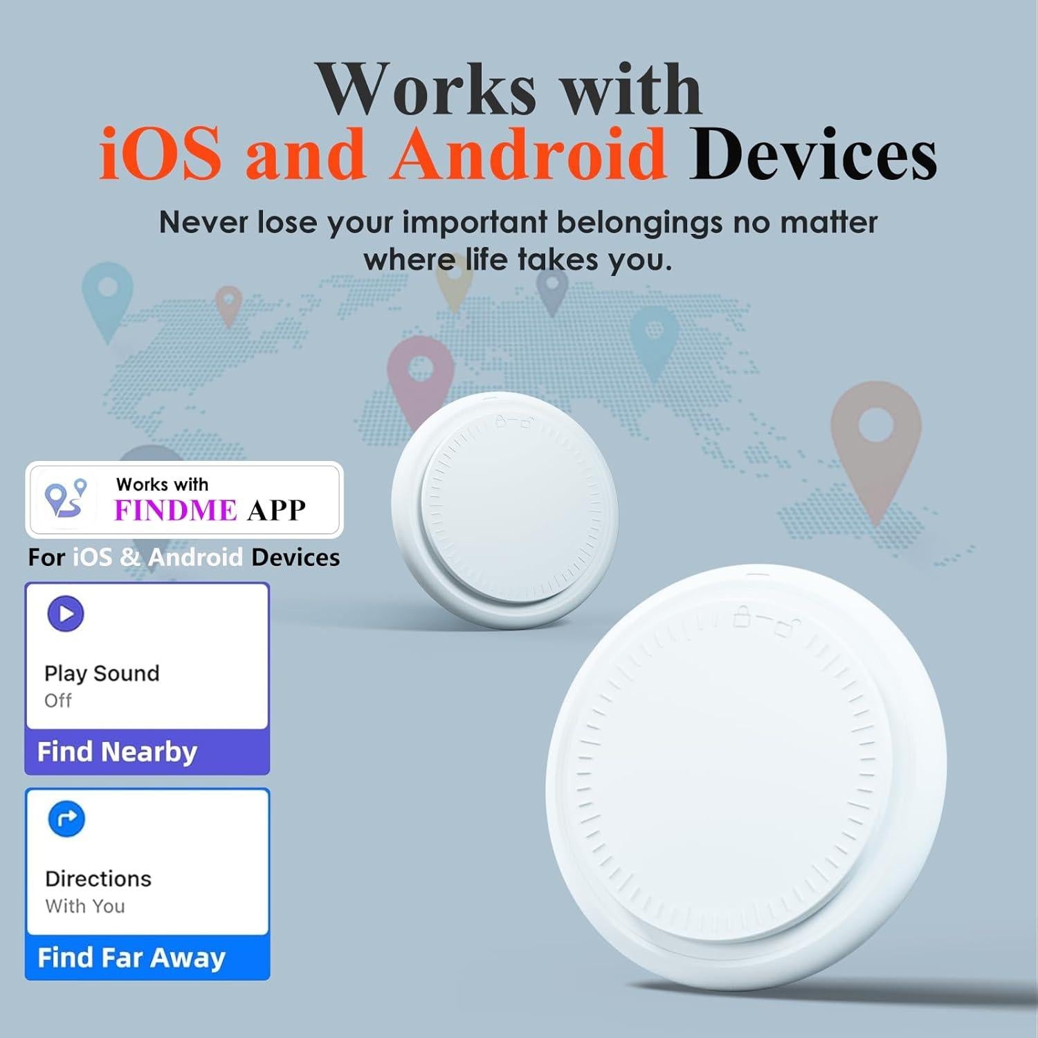 Rastreador Bluetooth LAOLASEED Paquete de 4 Impermeable IPX8