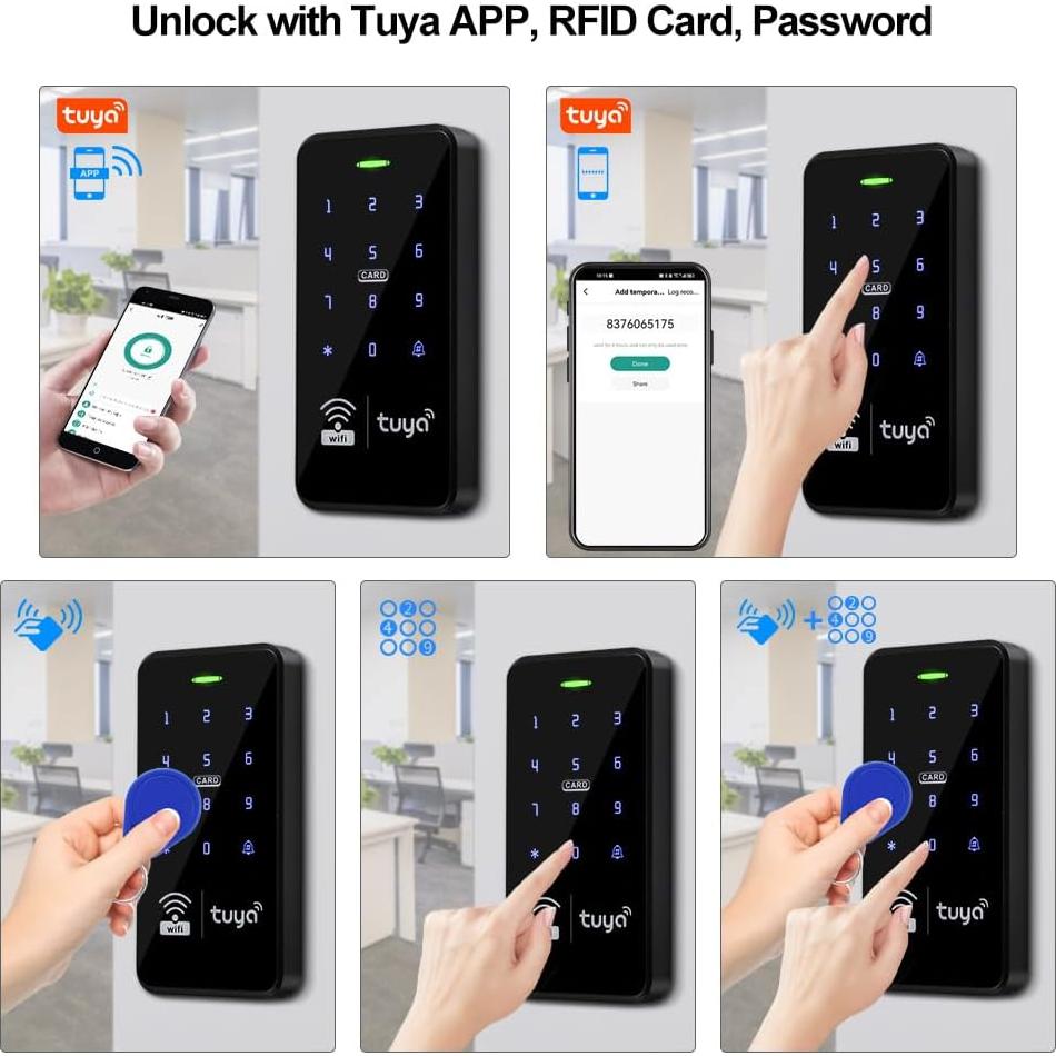 Teclado de Control de Acceso WiFi Tuya RFID Impermeable IP68