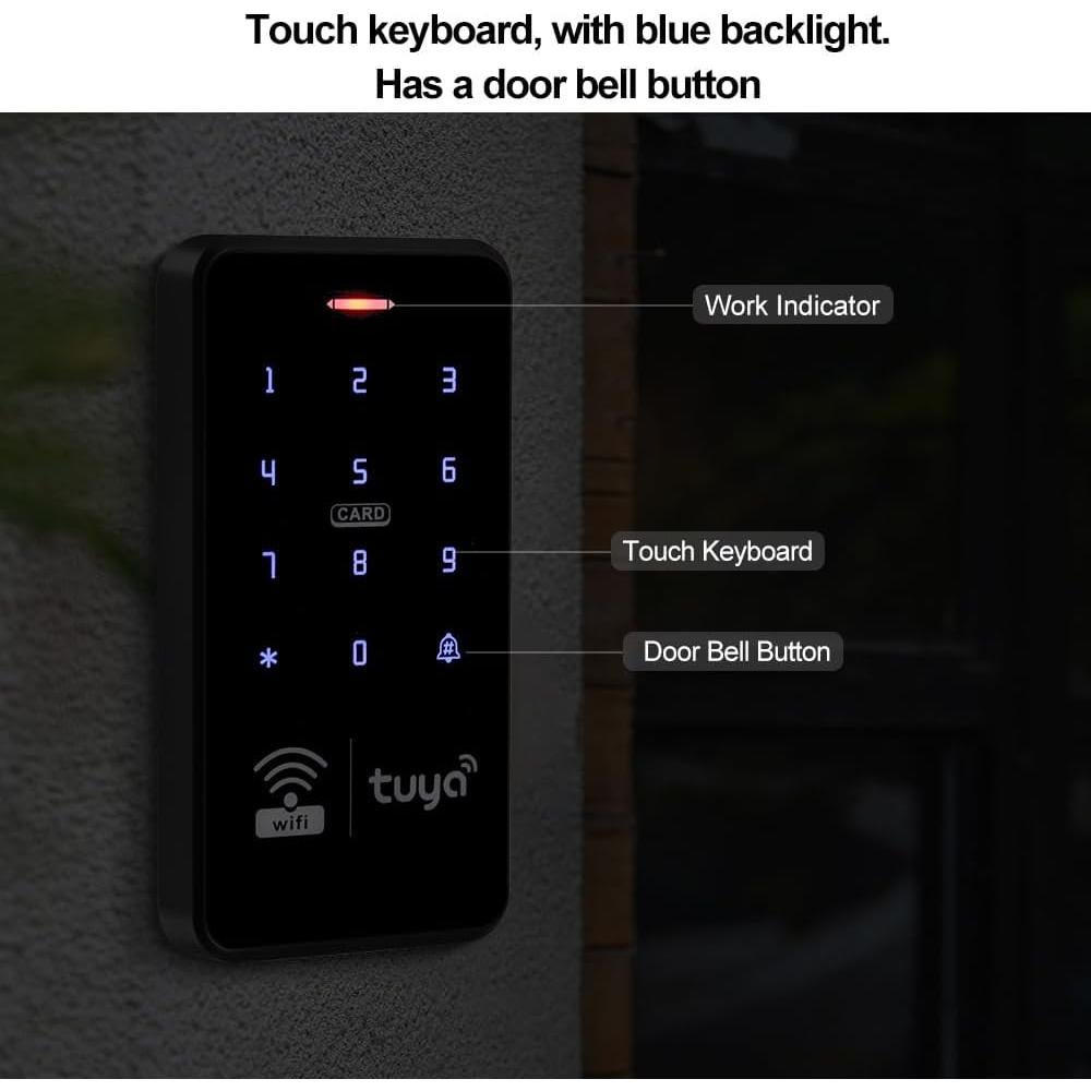 Teclado de Control de Acceso WiFi Tuya RFID Impermeable IP68