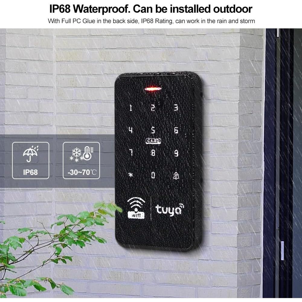 Teclado de Control de Acceso WiFi Tuya RFID Impermeable IP68