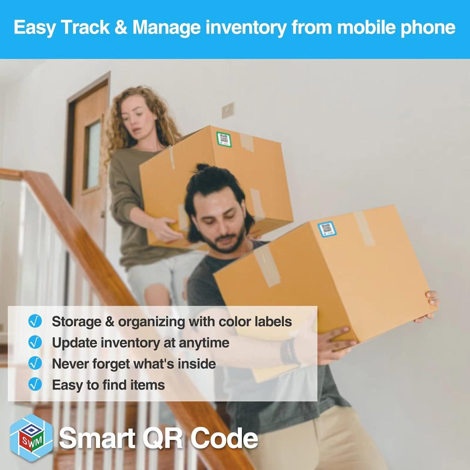 84 Etiquetas de Código QR SWMTJTECH para Almacenamiento