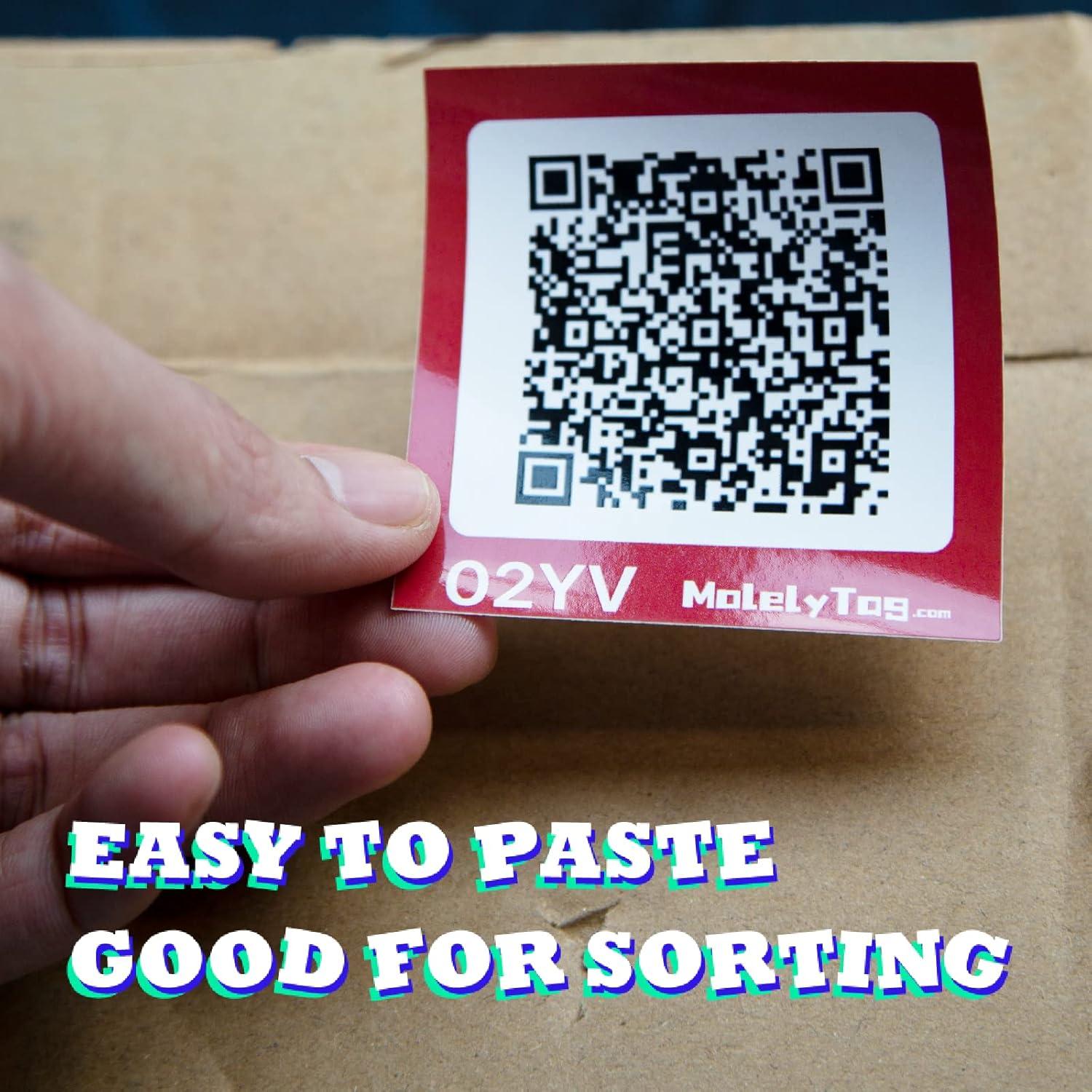 Etiquetas QR Escaneables MOLELY - 48 Unidades Codificadas por Color