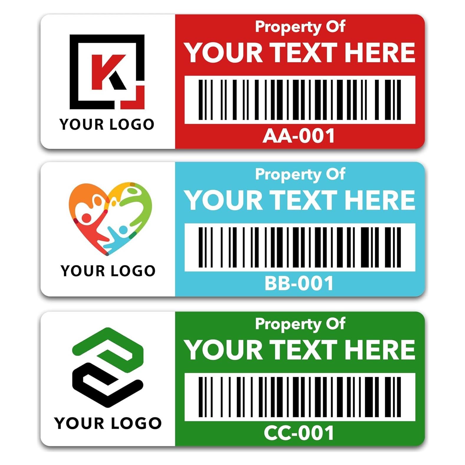 Etiquetas de Activos Personalizadas Bunny Badges 5.08x1.78cm