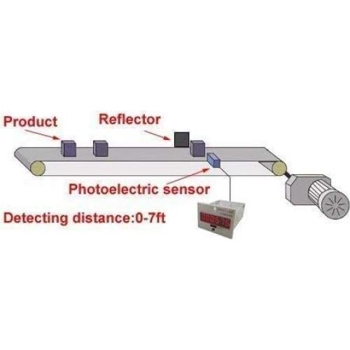 Contador Digital LED 6 Dígitos DIGITEN + Sensor Fotoeléctrico