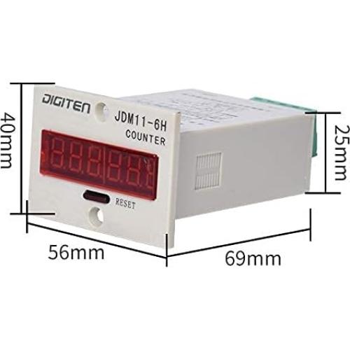 Contador Digital LED 6 Dígitos DIGITEN + Sensor Fotoeléctrico