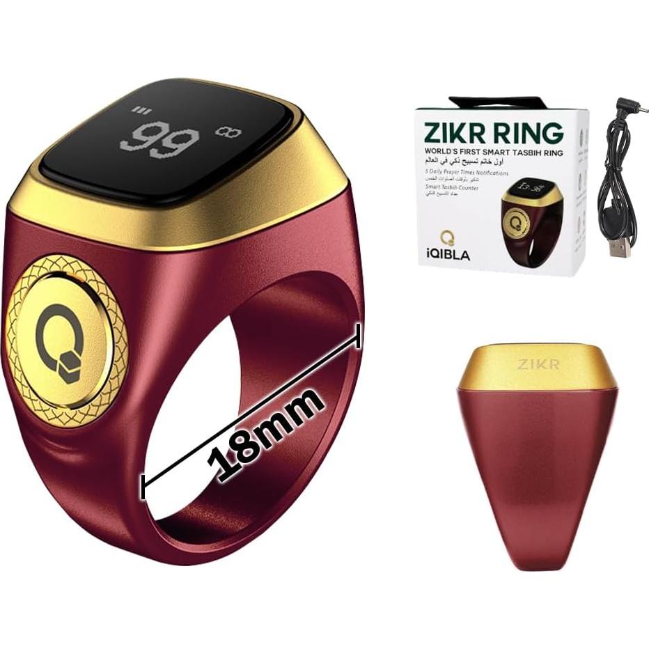 Contador de Anillo Inteligente Tasbih Abiyou 18MM Marrón