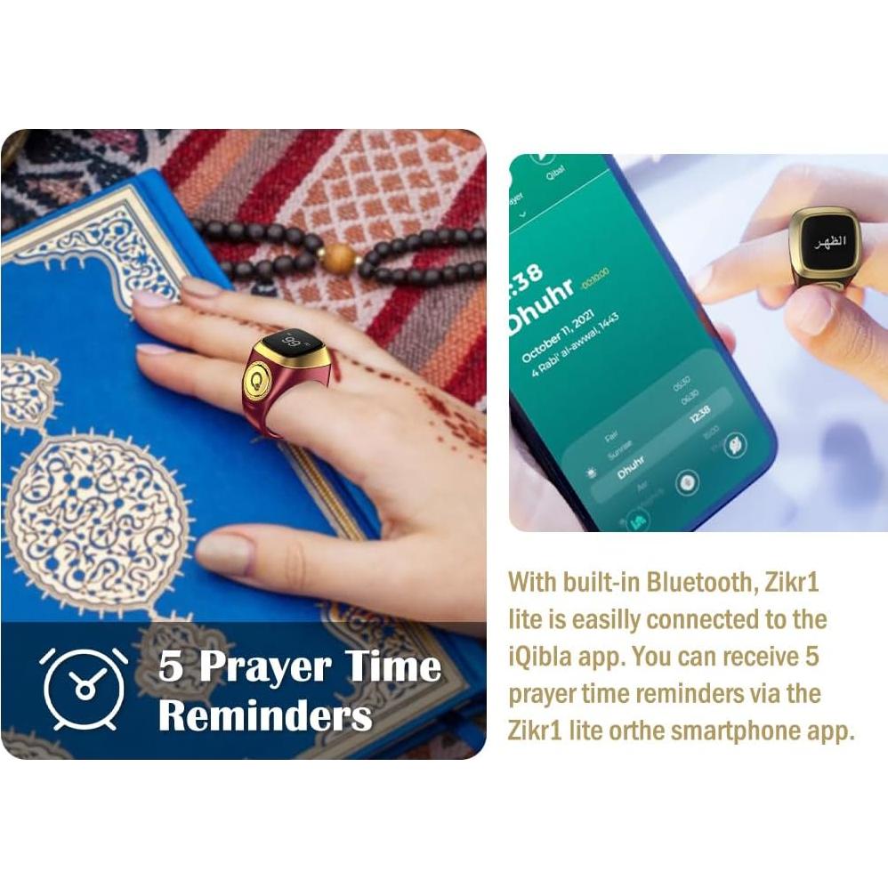 Contador de Anillo Inteligente Tasbih Abiyou 18MM Marrón