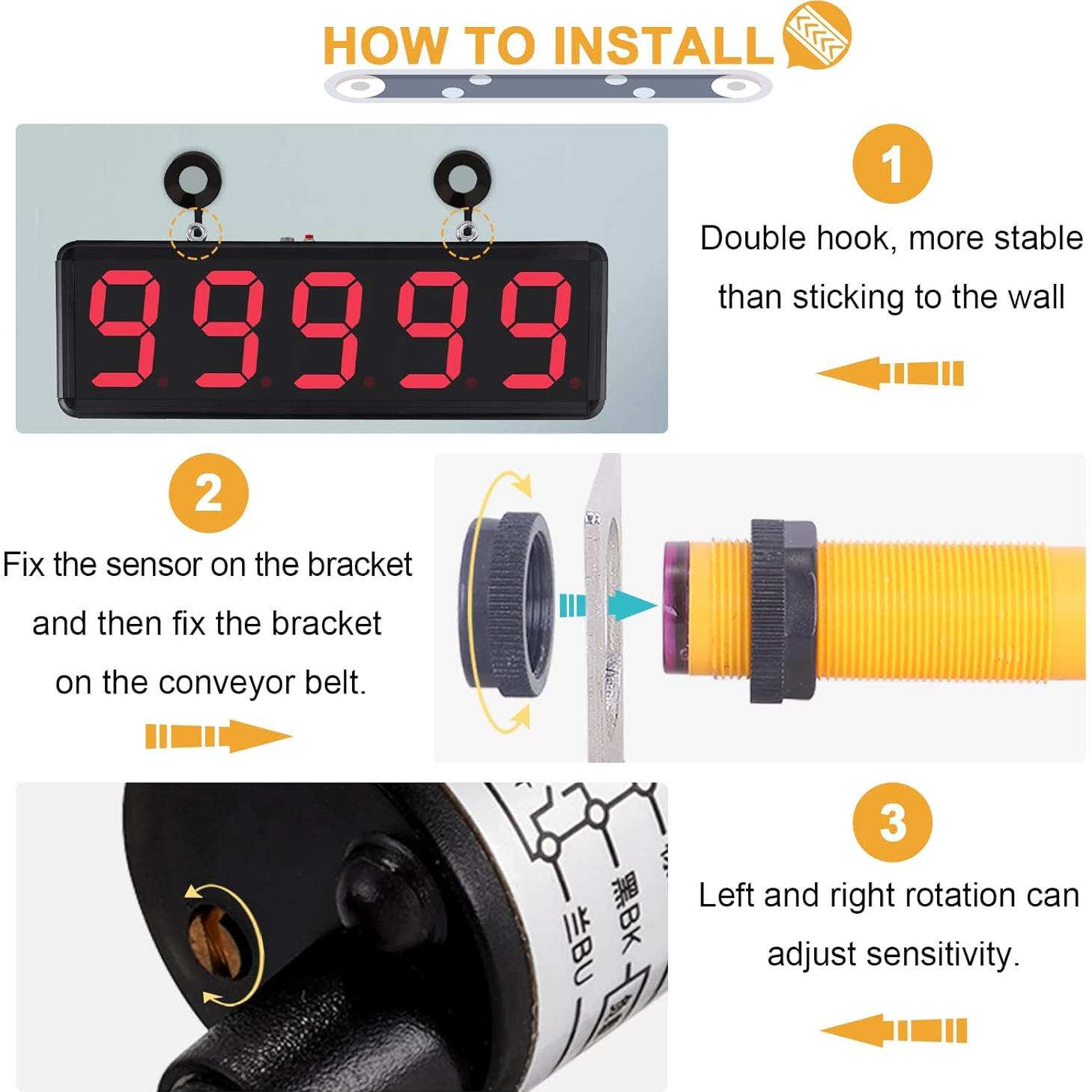 Contador Digital LED YMJOINMX hasta 99999 con Sensor Infrarrojo