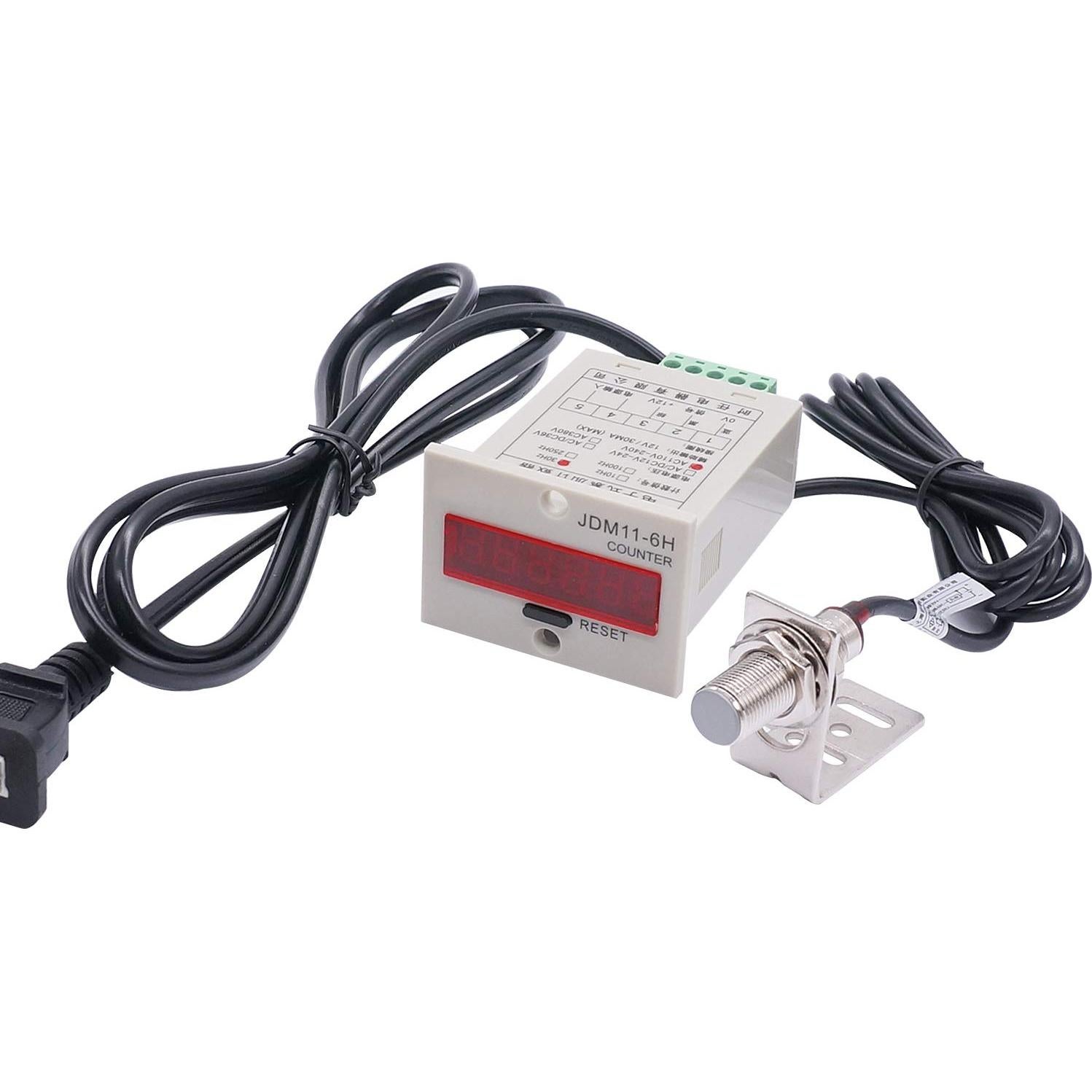 Contador Digital LED TWTADE 0-999999 con Sensor Hall 10mm