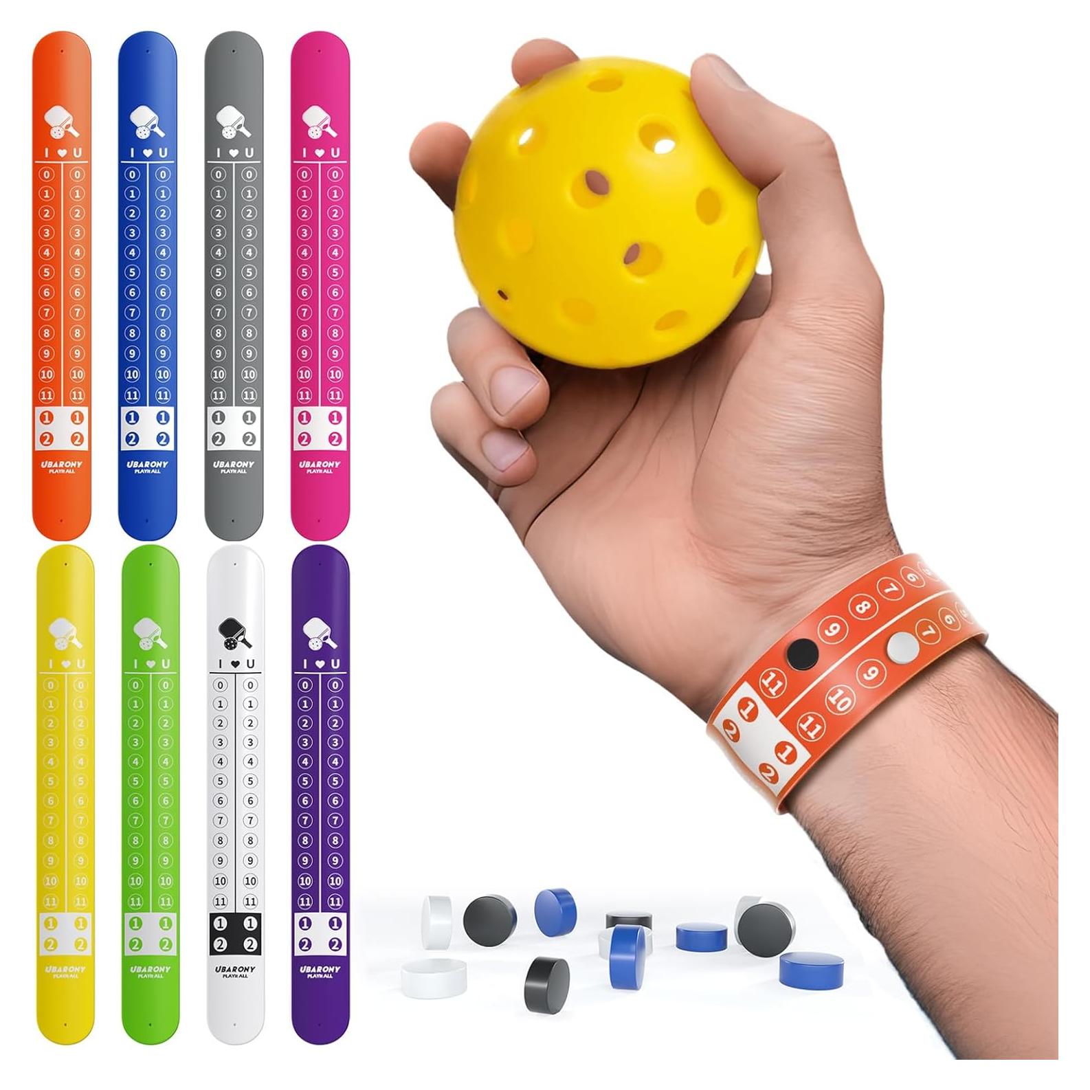 Contador de Puntuaciones UBARONY para Pickleball - 8 Pulseras