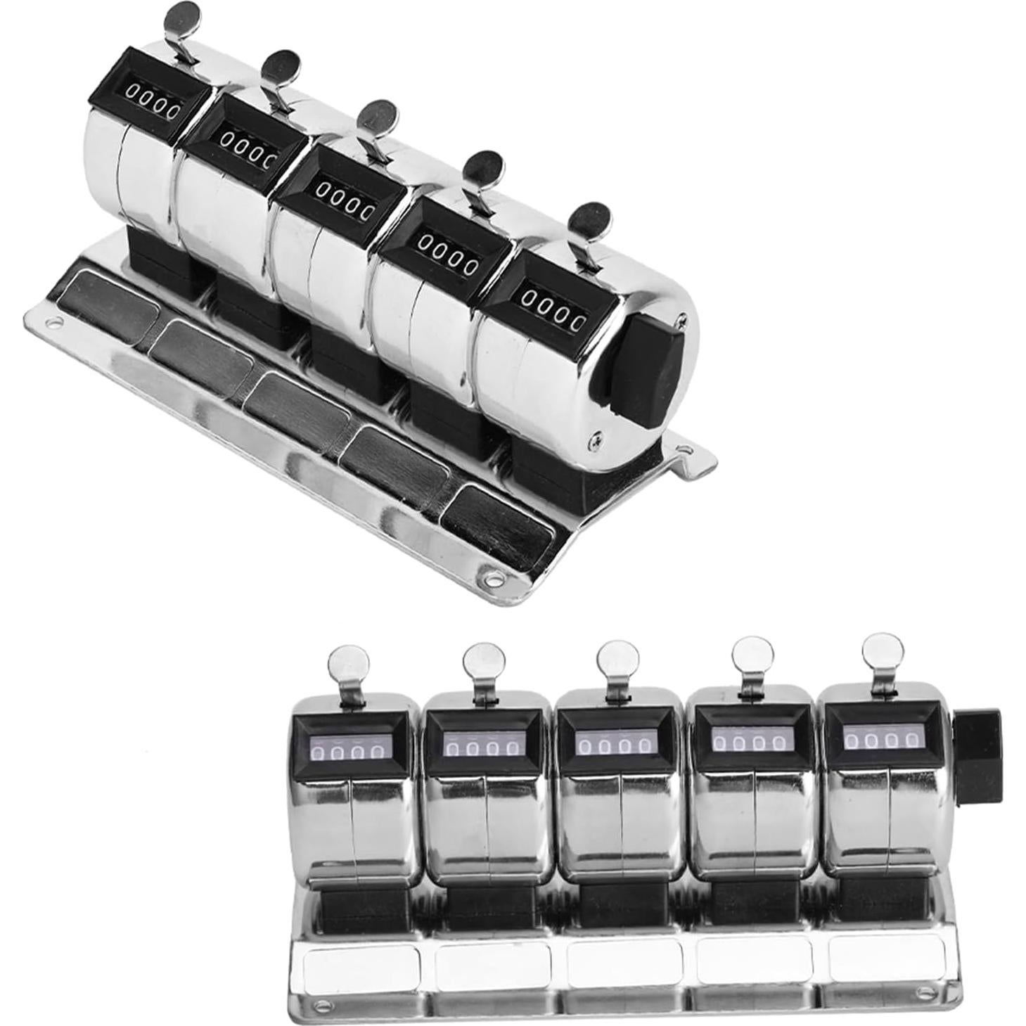 Contador Manual Mecánico Hilitand 4 Dígitos Acero Inoxidable