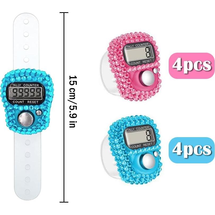 Contador Electrónico de Dedos Hitopin 8PCS 5 Dígitos ABS