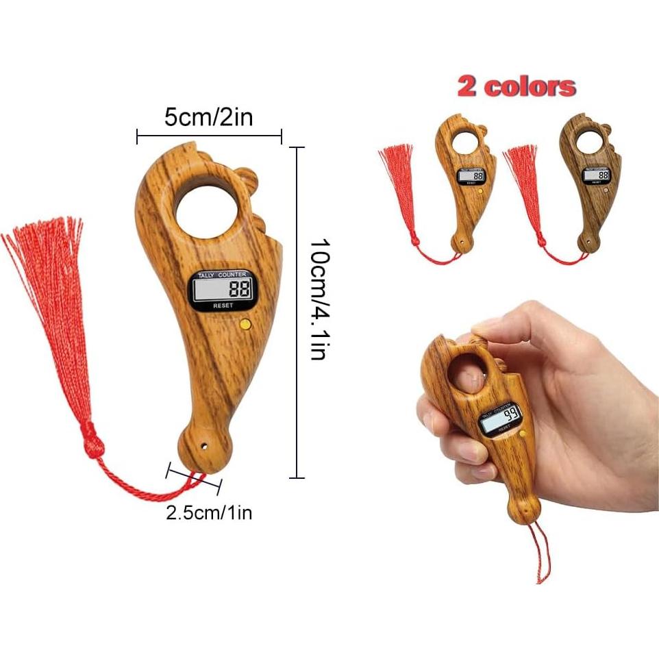 Contador Digital de Cuentas Hitopin - 2 Piezas, 14cm