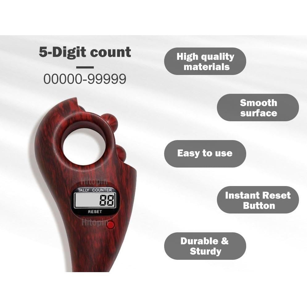 Contador de Cuentas Digitales Hitopin - 3 PCS para Oración y Meditación