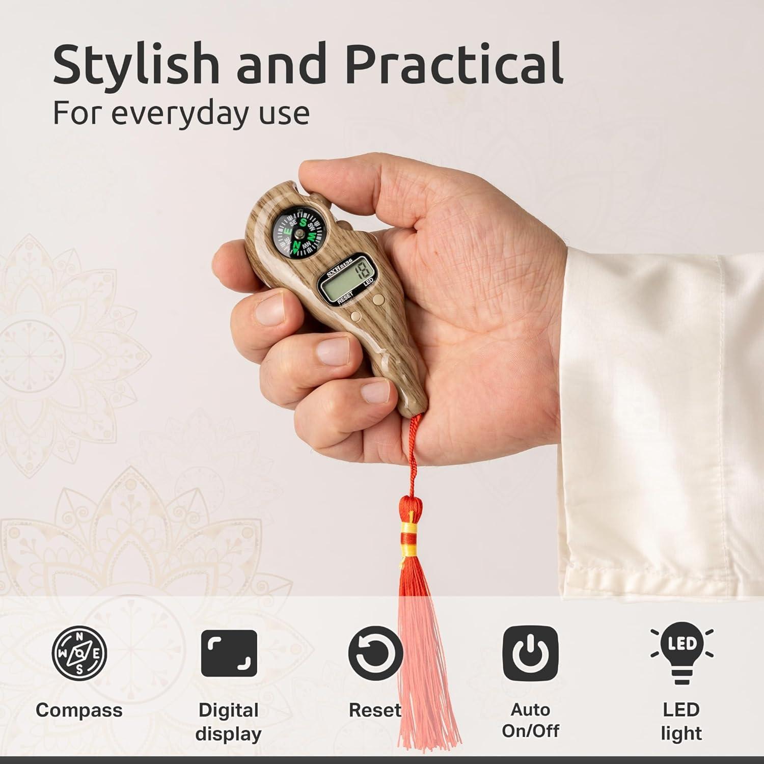 Contador Digital Tasbih STM Leaders Misbaha con Brújula y Luz