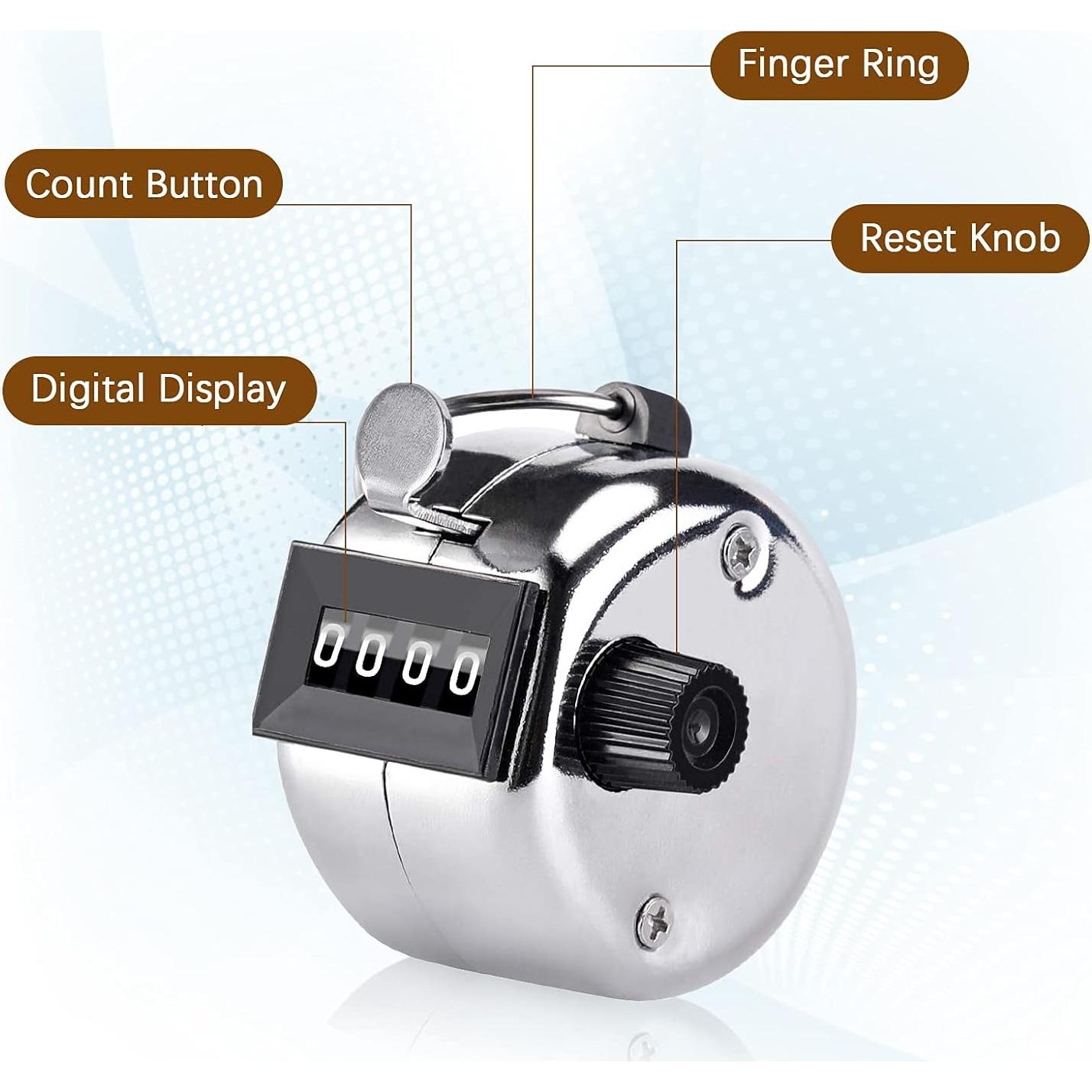 Contador de Tally de Mano VANVENE - Paquete de 12, 4 Dígitos