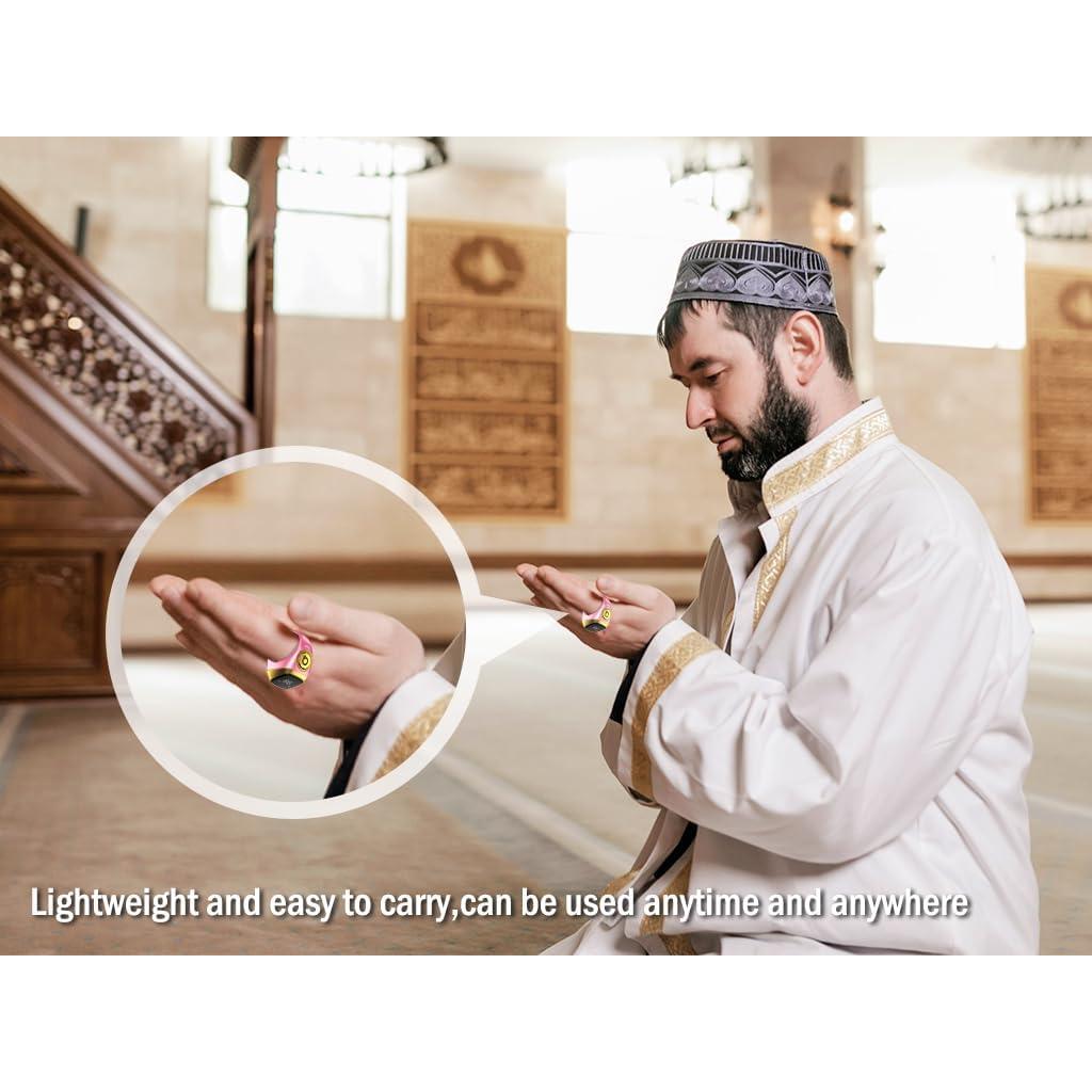 Contador de Anillo Inteligente Anlising Zikr Tasbih Rosa 20mm