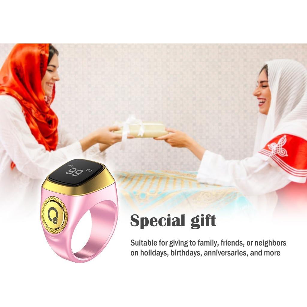 Contador de Anillo Inteligente Anlising Zikr Tasbih Rosa 20mm