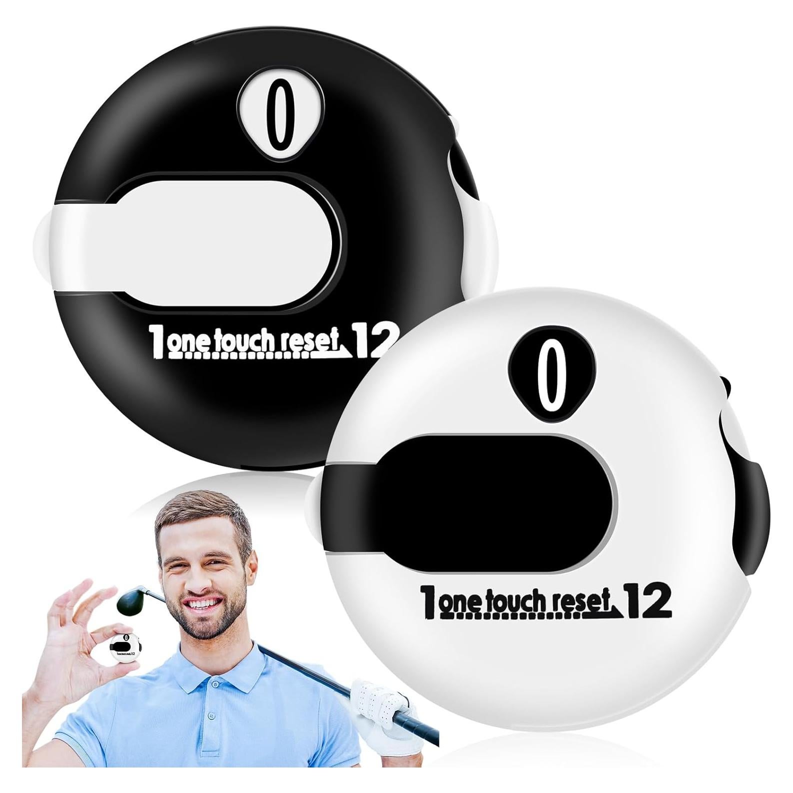 Contador de Puntuación de Golf Weewooday - 2 Piezas, Clip y Reinicio