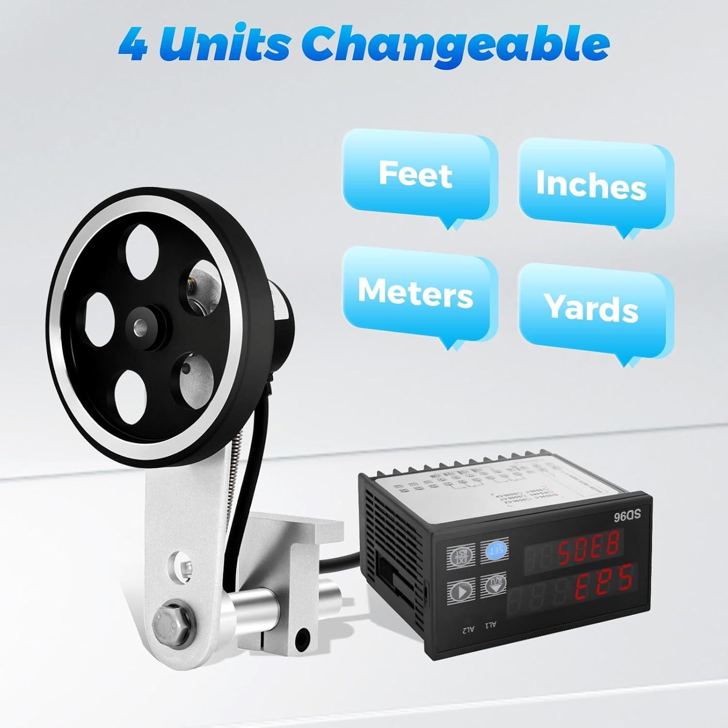 Contador de Longitud Digital QUSKLISU 0-999999m con 3 Modos