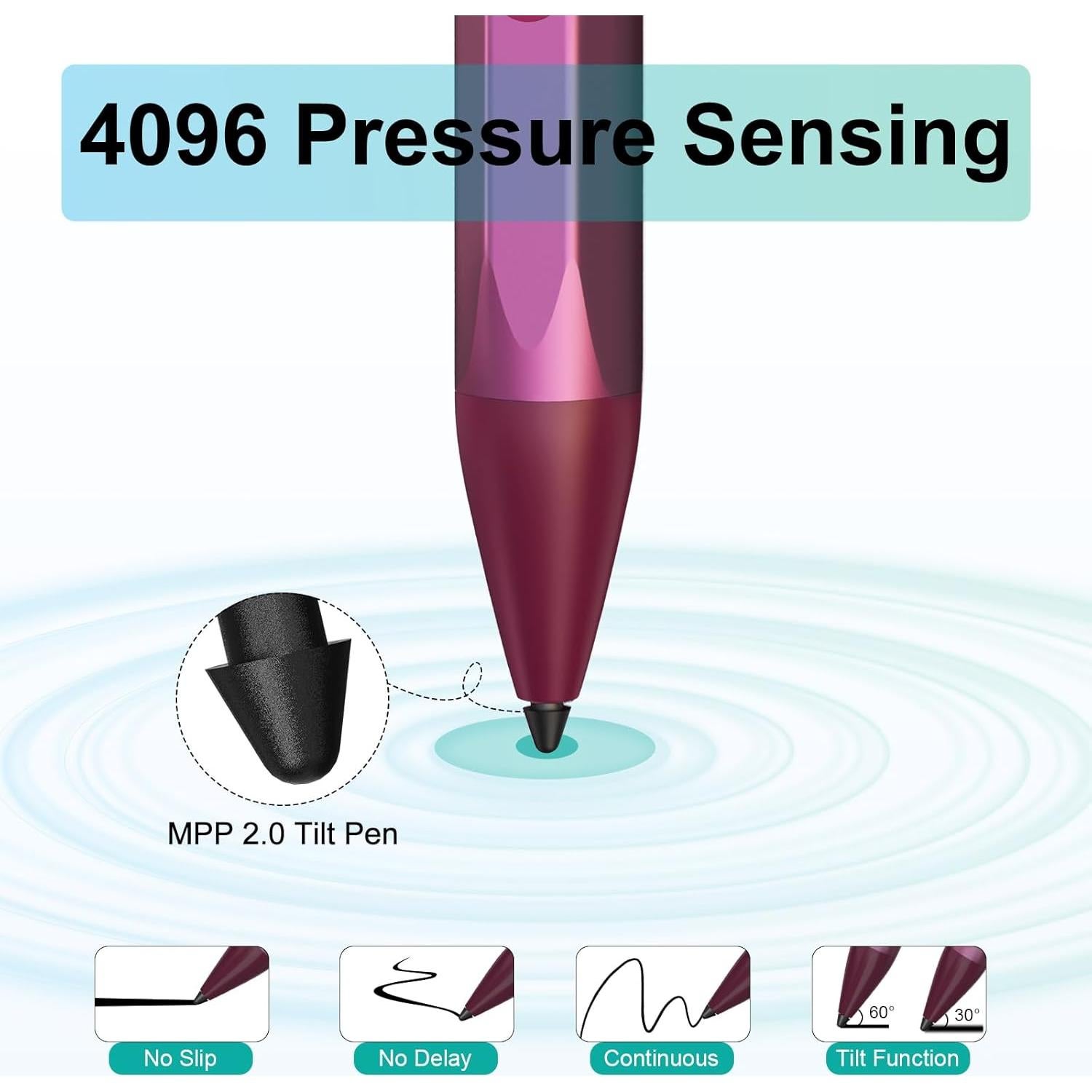 Stylus Recargable MPP 2.0 para HP Envy x360 Rojo