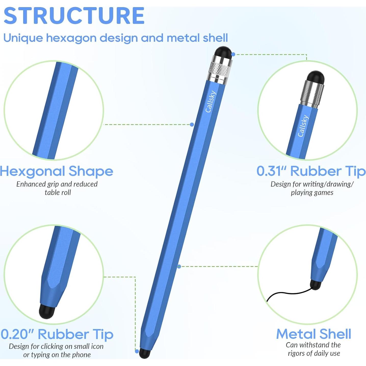 Lápiz Stylus Callsky-Tab para Pantallas Táctiles, 5 Pcs, 10 Puntas
