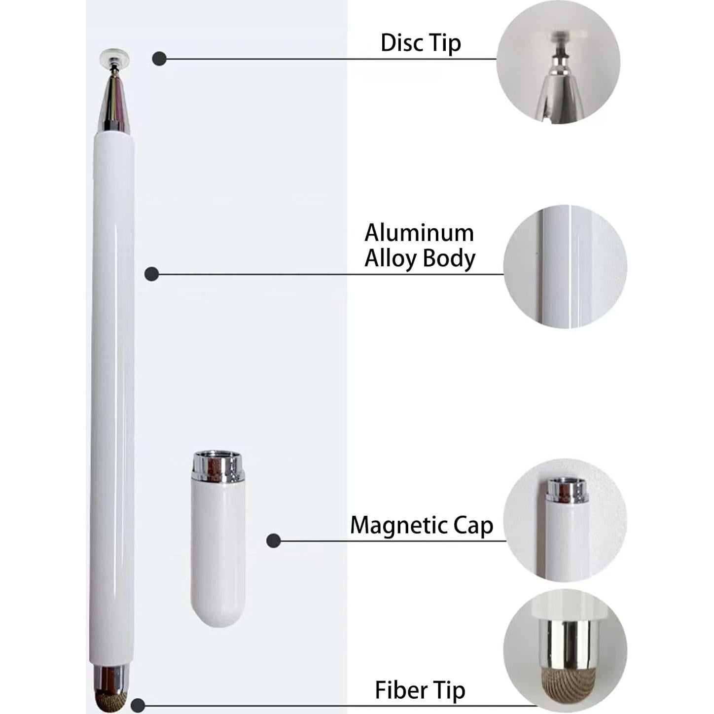 Lápiz Stylus 2 en 1 MXCOIRTP Blanco para Pantallas Táctiles