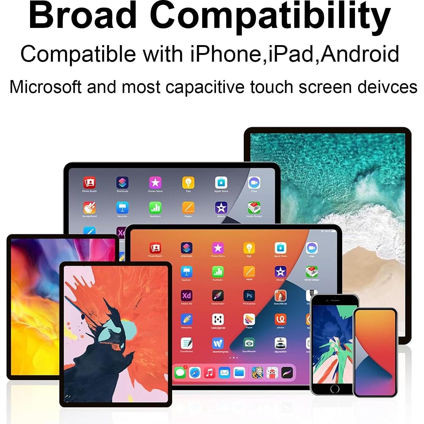 5 Bolígrafos Stylus 2-en-1 Sunnyholiday para Pantallas Táctiles