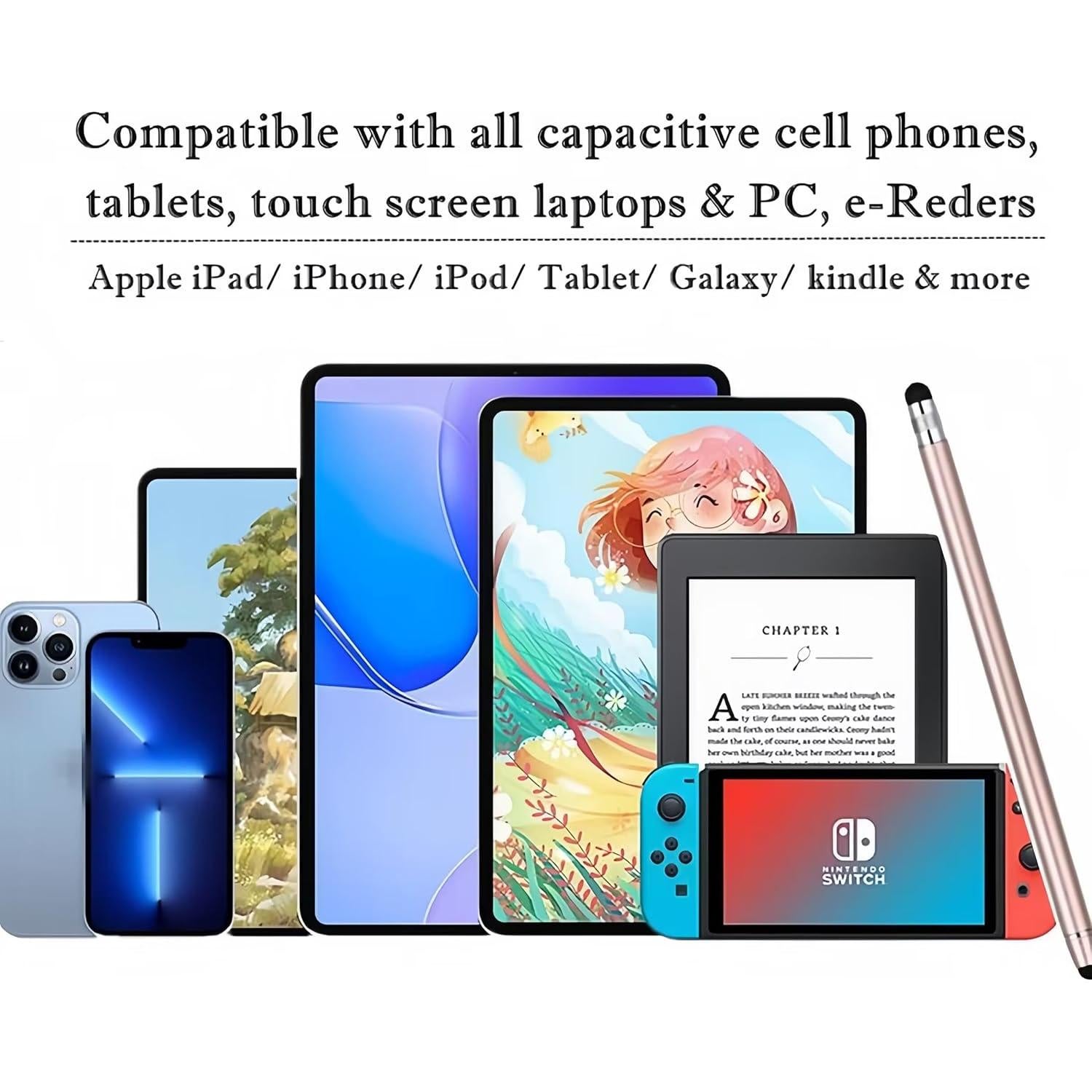 Paquete de 6 bolígrafos stylus Smozer 2 en 1 para pantallas táctiles