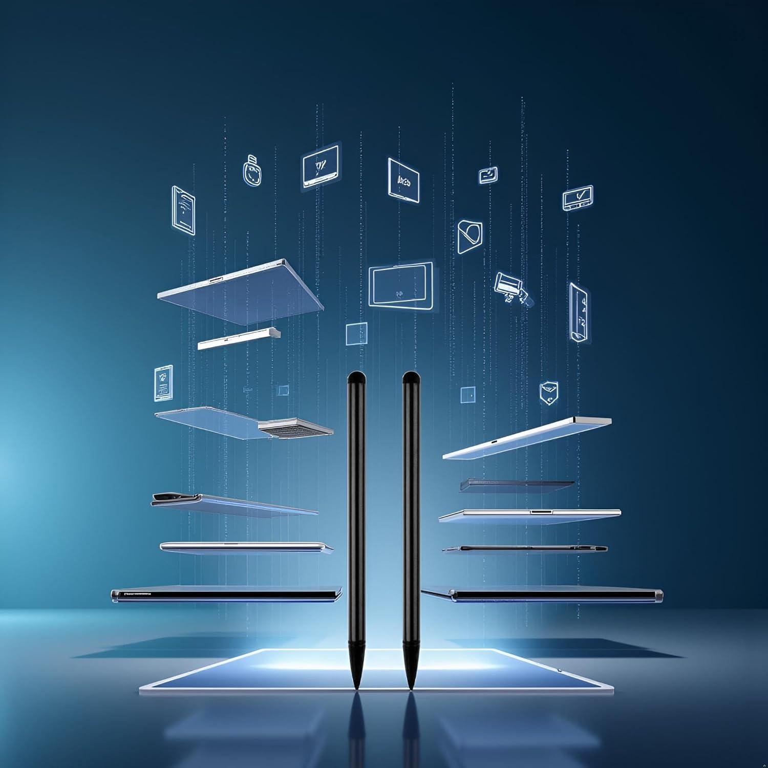 2 Bolígrafos Estilográficos Negros Jinshining para Pantallas Táctiles