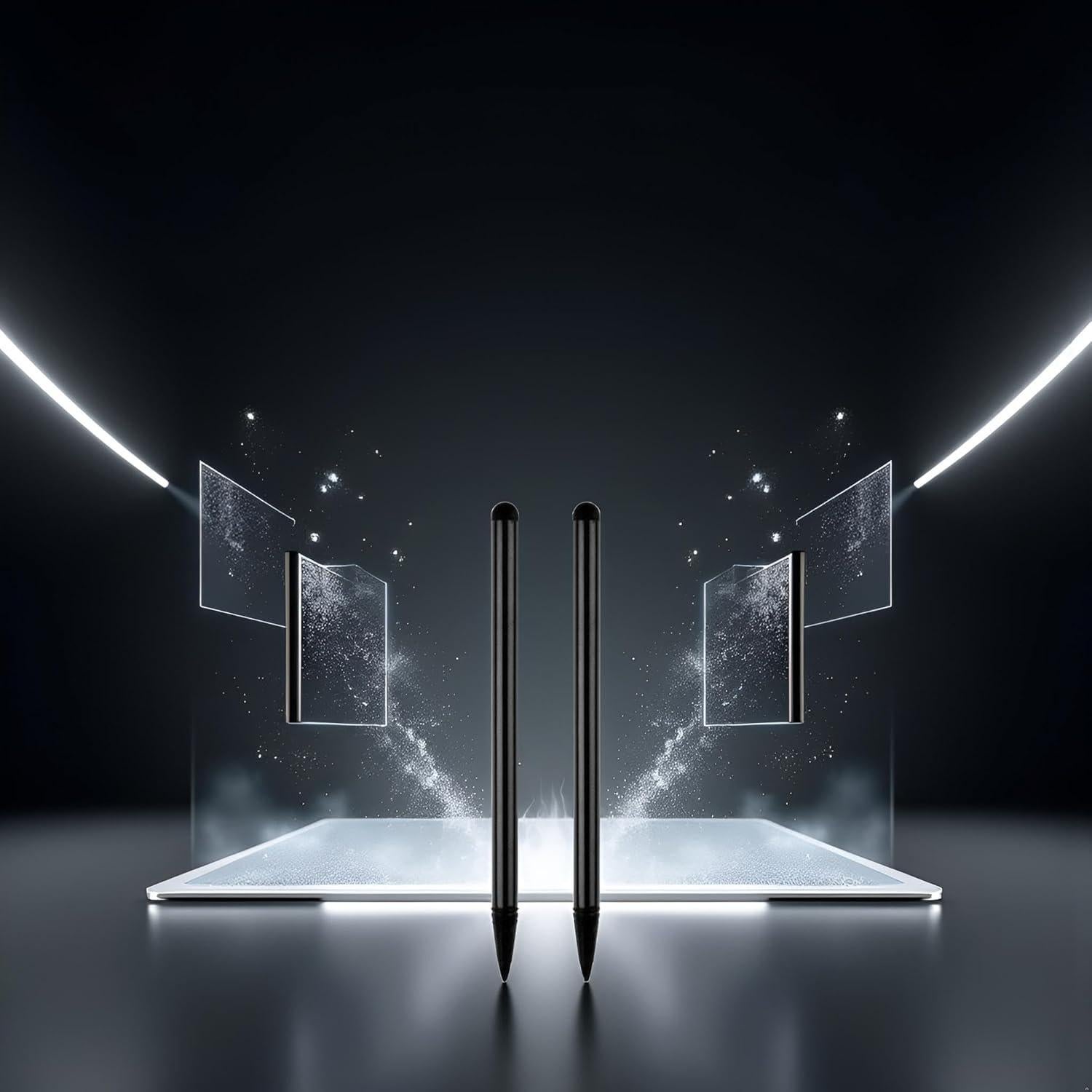 2 Bolígrafos Estilográficos Negros Jinshining para Pantallas Táctiles