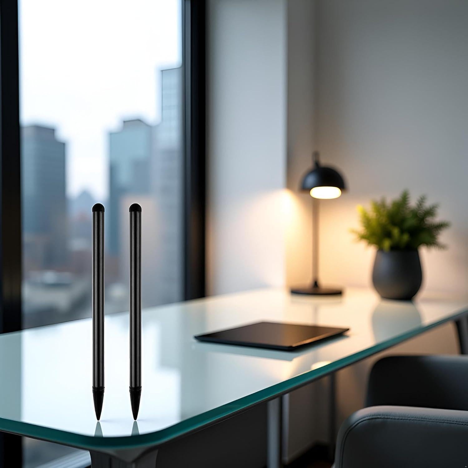 2 Bolígrafos Estilográficos Negros Jinshining para Pantallas Táctiles