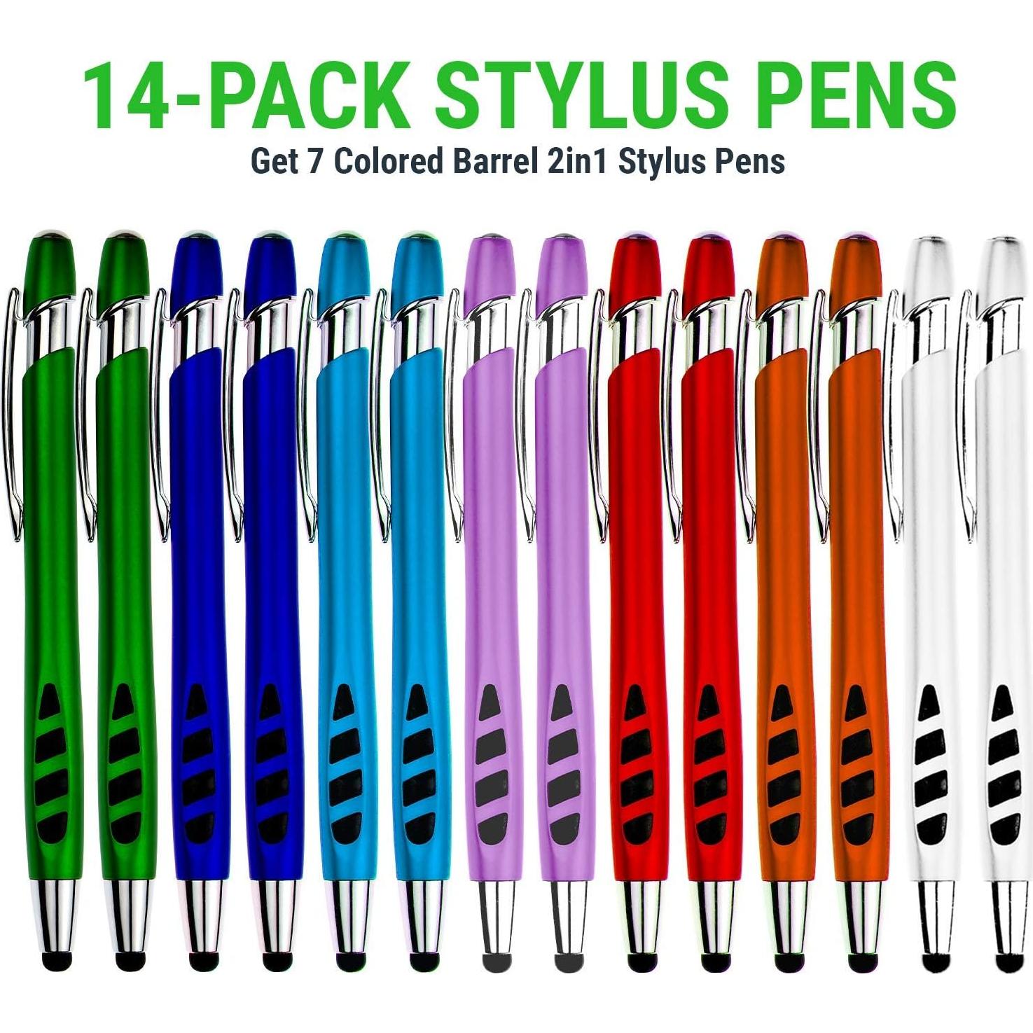 Bolígrafo Stylus 2 en 1 SyPen - Paquete de 14, Tinta Negra