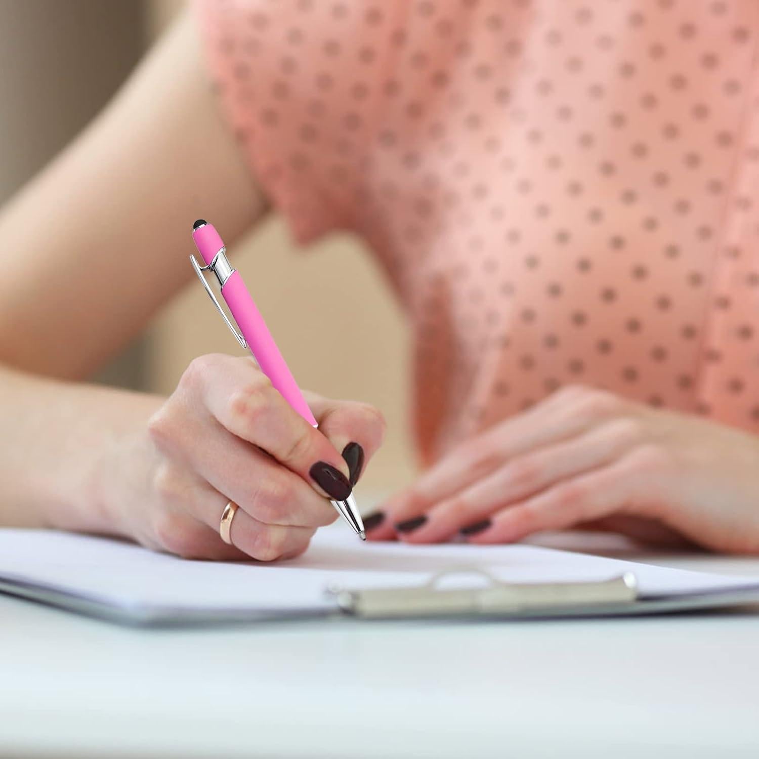 Bolígrafos Estilográficos Rosa 12 Piezas PASISIBICK 1.0mm