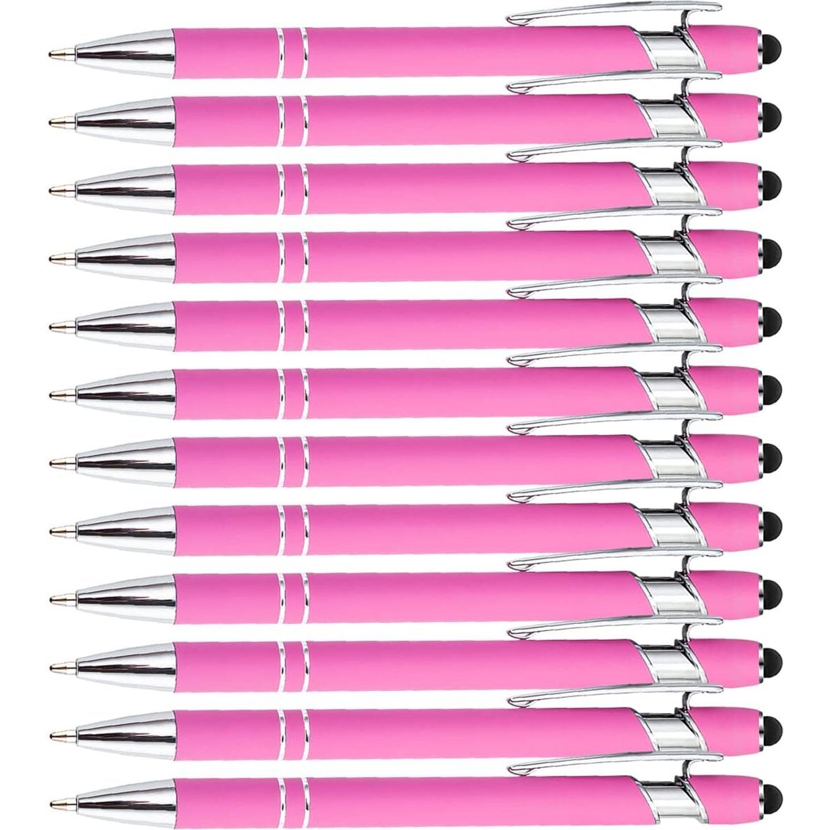 Bolígrafos Estilográficos Rosa 12 Piezas PASISIBICK 1.0mm