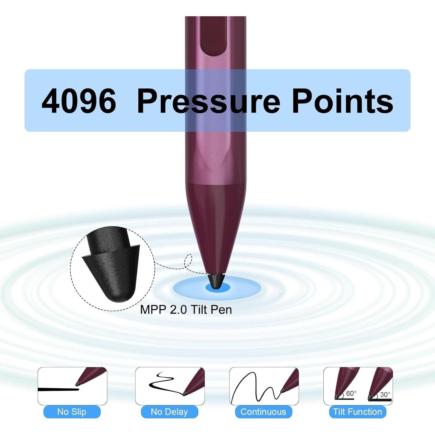 Lápiz Stylus Activo MPP 2.0 Rojo para HP Envy/Pavilion/Specter